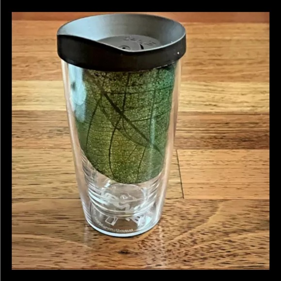 Tervis Tumbler Green Leaves Recycled 16 Oz Brown Lid Go Green Save The Earth - Picture 10 of 11